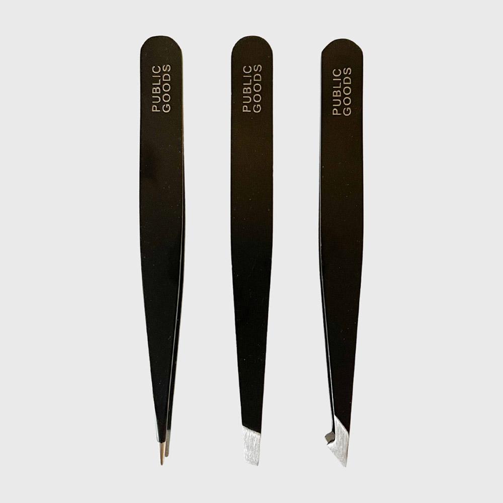 Public Goods Personal Care Tweezers (Set of 3)