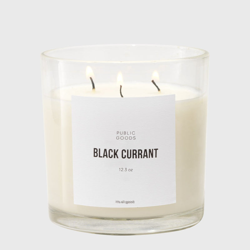 Public Goods Household Black Currant Soy Candle (3-Wick, 12.4oz)