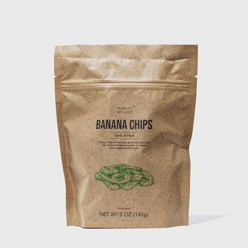 Public Goods Grocery Garlic & Herb Banana Chips