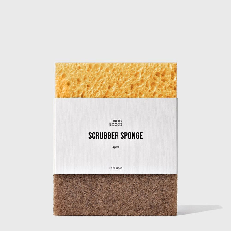 Public Goods Household Walnut Scrubber Sponge